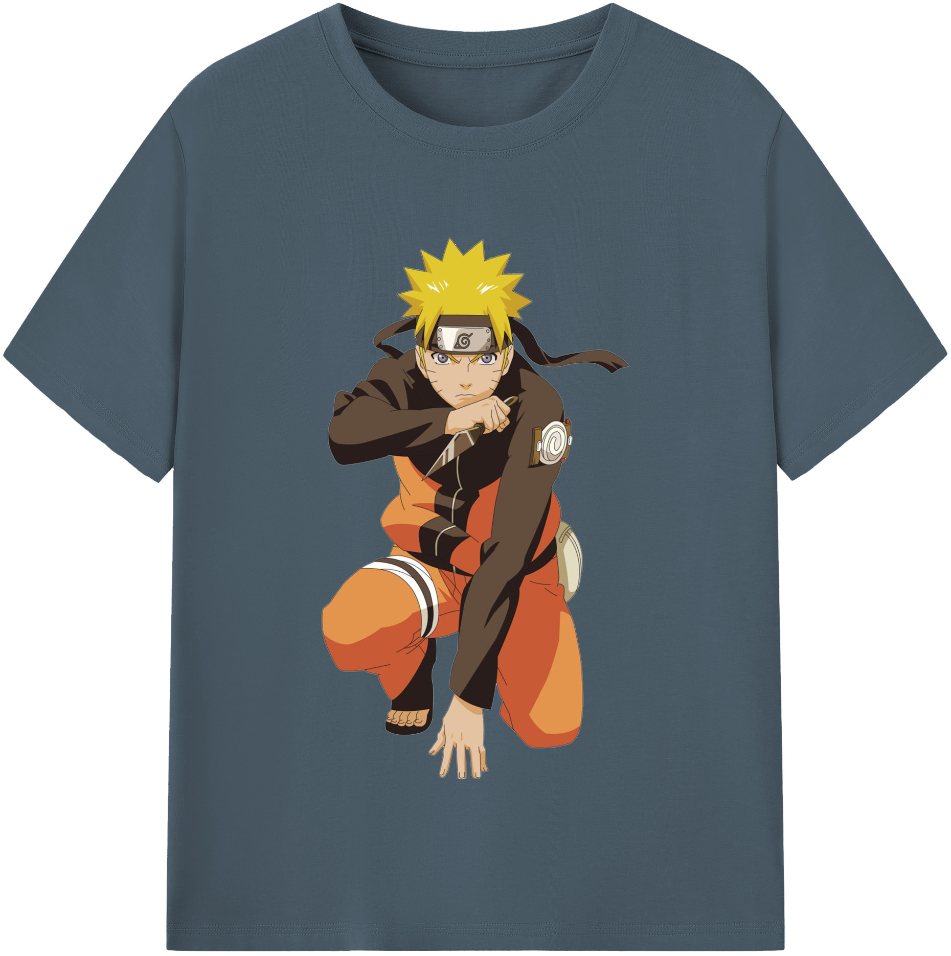 （画像用） NARUTO -ナルト- うずまき ナルト Uzumaki Naruto 綿100％半袖Tシャツ（フロントプリント）